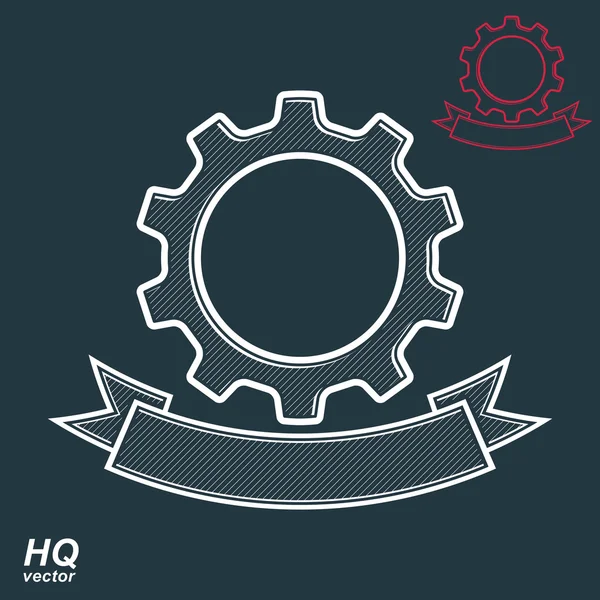 Elemento de diseño del sistema de la industria conceptual — Vector de stock