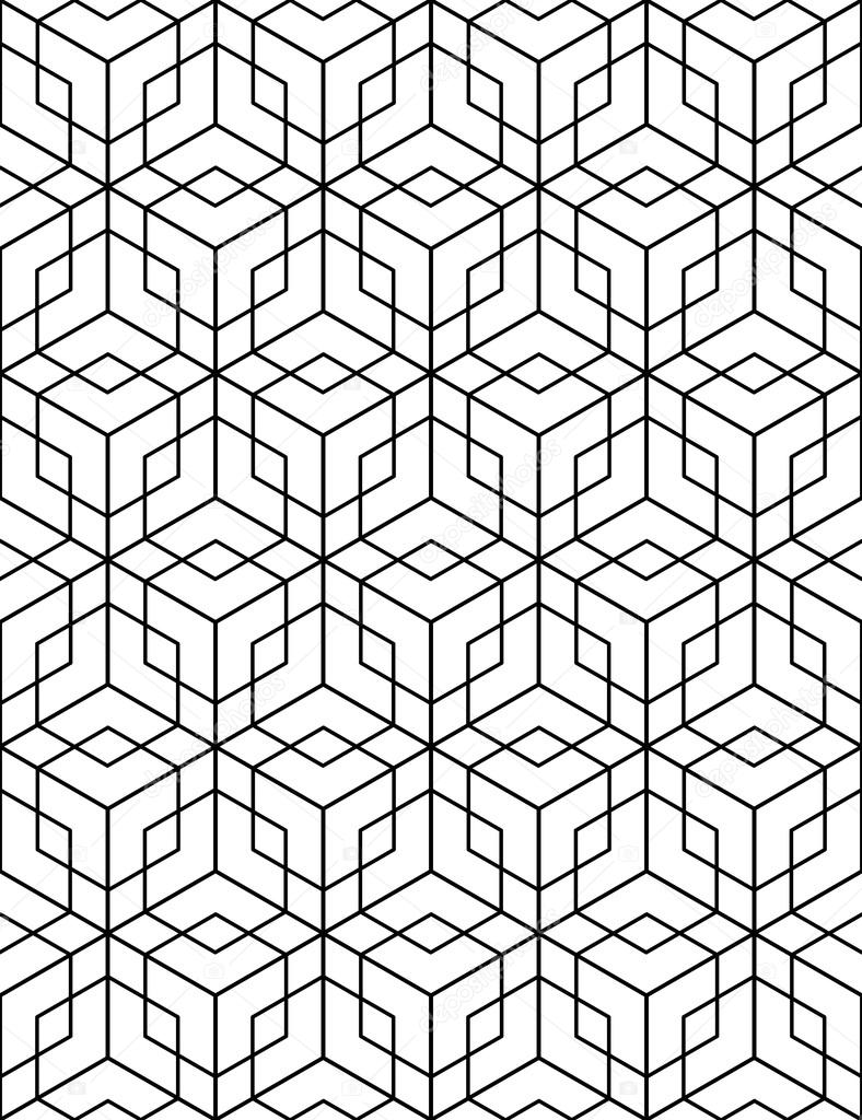 Regular contrast textured pattern with cubes