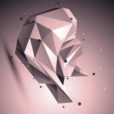 Asimetrik 3d soyut kafes nesnesi