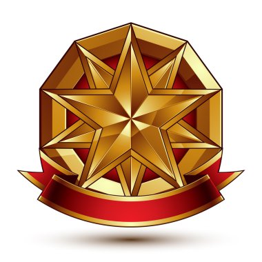 poligonal dekoratif yıldız ve şerit