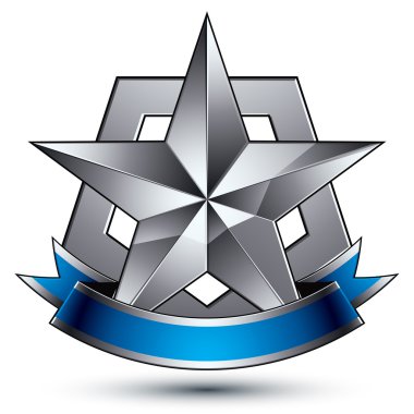 five-pointed silver star
