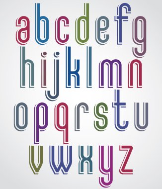 Köşeleri yuvarlatılmış Retro yazı tipi