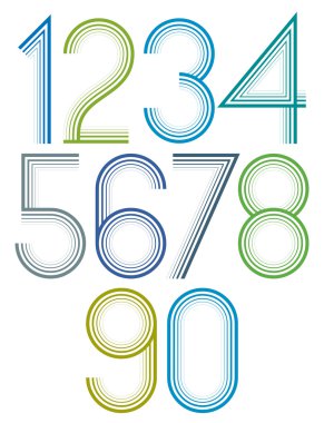 Poster rounded large colorful numbers