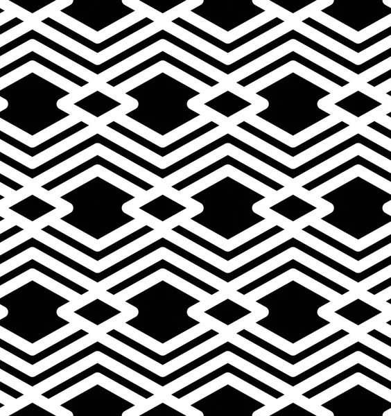 Siyah ve beyaz geometrik kusursuz desen — Stok Vektör