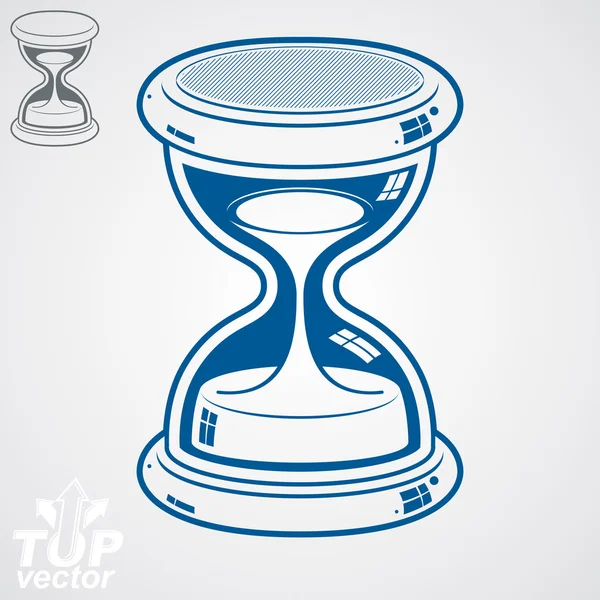 Old fashioned decorative hourglass — Stock Vector