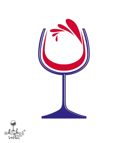 Beautiful  wine goblet with splash — Stockvector