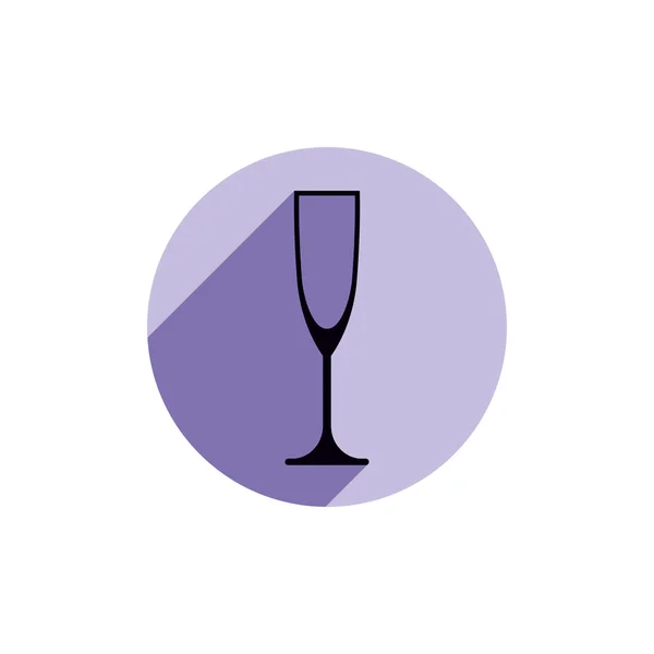 Champagne goblet placed in a circle — ストックベクタ