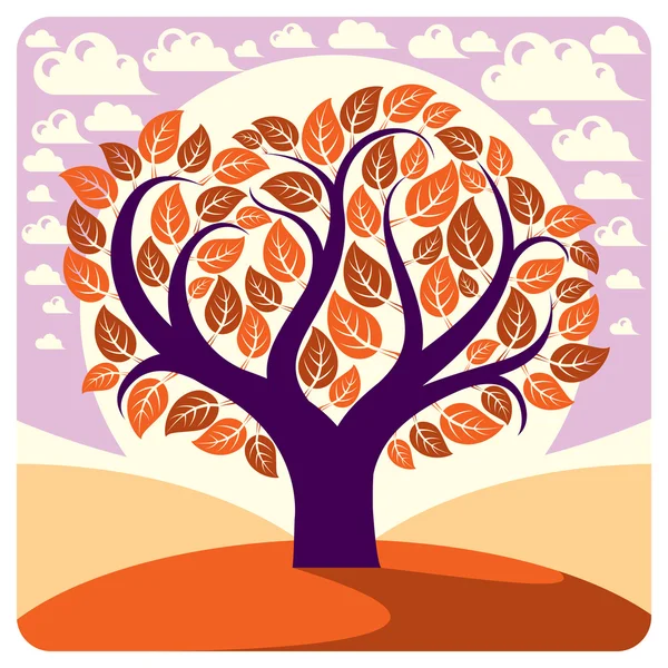 Graphic illustration of creative tree — Stockvector