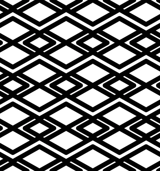 Black and white geometric seamless pattern — Stock Vector