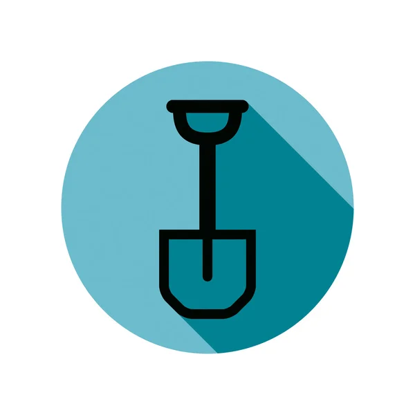 Simple shovel isolated — Stockvector