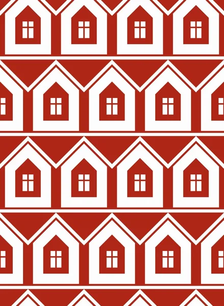 Simple houses continuous background Stock Illustration