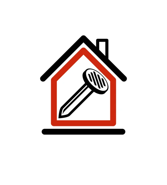 House with work tools — Stock Illustration House with work tools Stock Vector