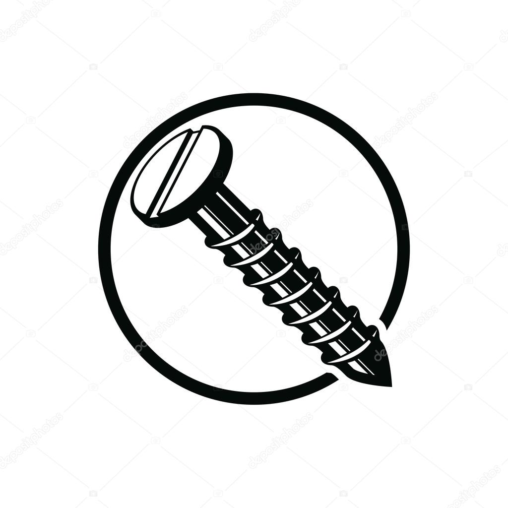 highly detailed illustration of screw