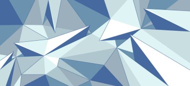 Düşük polimer ışık vektörü soyut arkaplan, 3D çokgen kristal yapı yüzeyi, kırık minimetrik cephe yapısı, harap soyutlama.