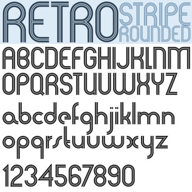 Poster rounded black font and numbers