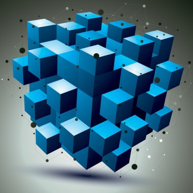 Contemporary technology colorful architectural construct