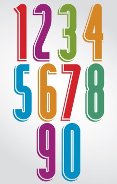 Shiny tall animated rounded numbers