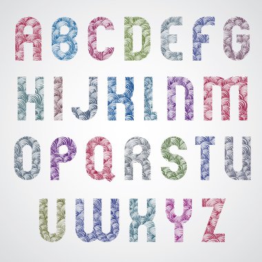 Pattern glamorous colorful fashionable font