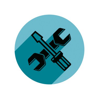 tornavida ve anahtar simgesi