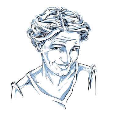 Hand-drawn naive blameworthy woman