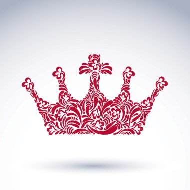 Luxury flower-patterned crown