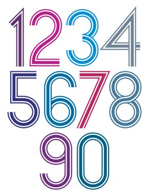 Rounded big colorful numbers