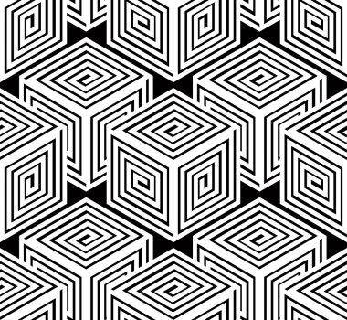 Tek renkli soyut geometrik seamless modeli