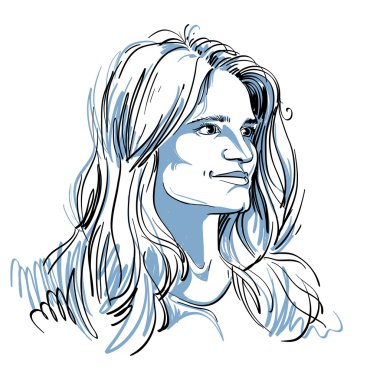 çekici dalgın kadın