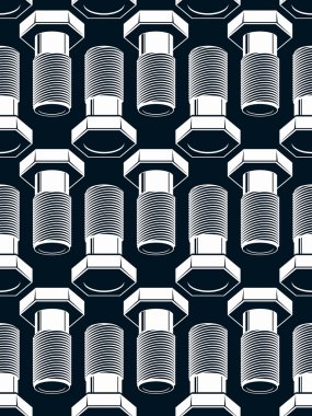 3d bolts seamless pattern