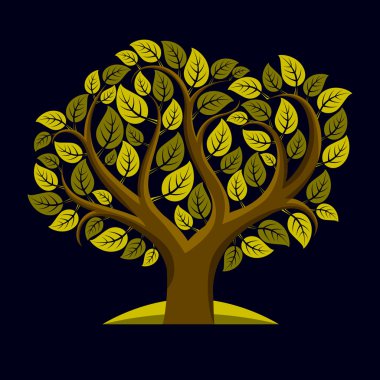 Tree with decorative leaves and branches