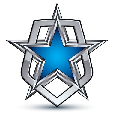 Renown silver emblem with star