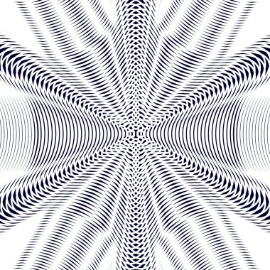 Moire pattern, monochrome background clipart
