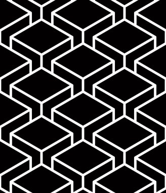 Endless monochrome symmetric pattern clipart