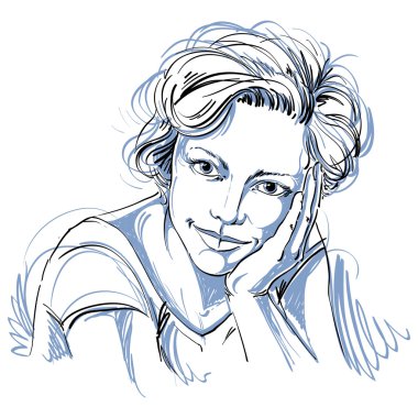Delicate dreamy good-looking woman