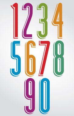 Shiny tall animated rounded numbers