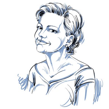 Hand-drawn romantic woman