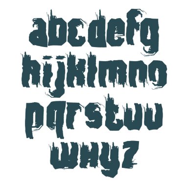 Monochrome calligraphic font