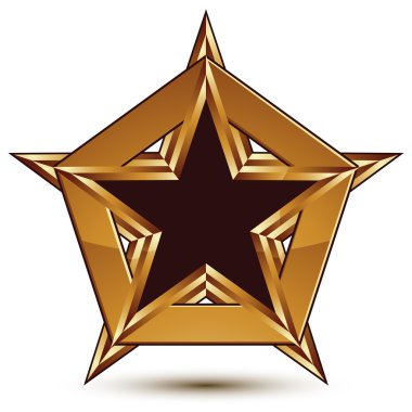 Glamorous pentagonal black star