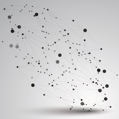 Geometrik soyut karmaşık kafes nesnesi