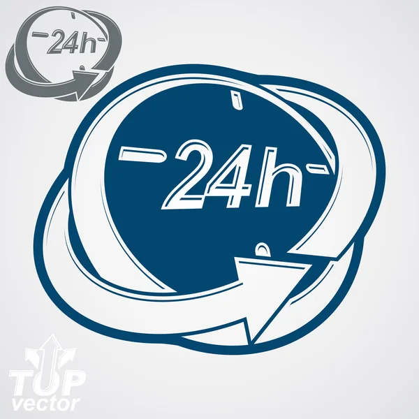 24 uur klok — Stockvector