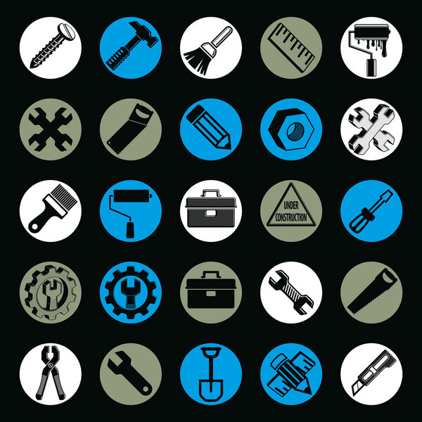 Detailed work tools collection