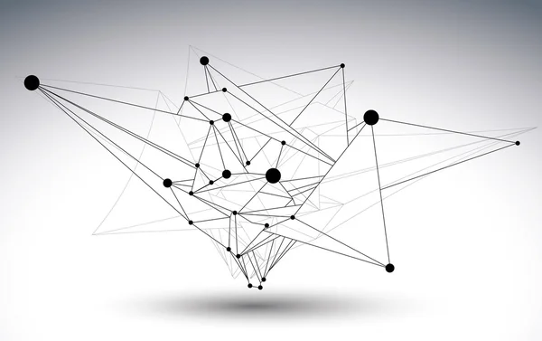 Objeto complicado geométrico abstrato 3D — Vetor de Stock