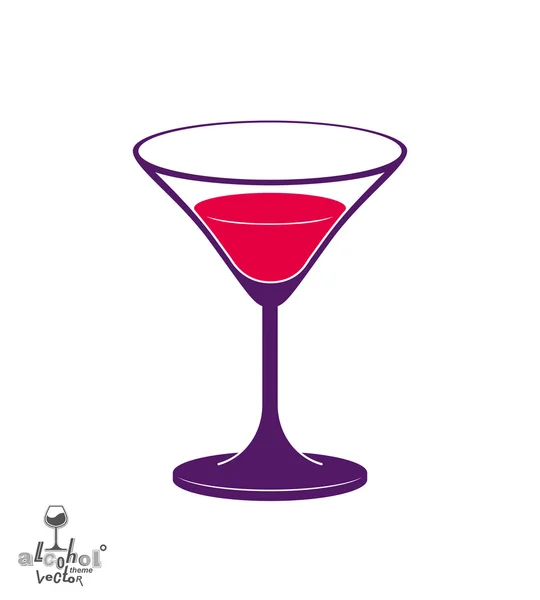 Demi plein verre de martini — Image vectorielle