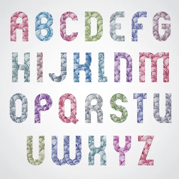 Pattern glamorous colorful fashionable font — Stok Vektör