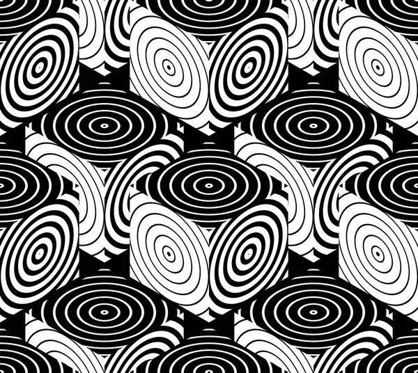 Iluzivní kontinuální černobílý vzor — Stockový vektor