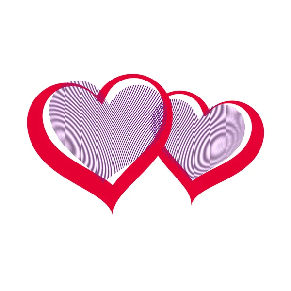 Valentine's day concept with hearts — Stock Vector