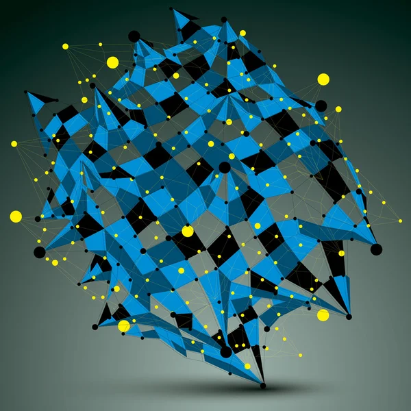 Complicated abstract blue 3D shape — 图库矢量图片