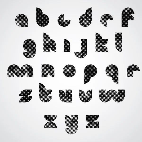 Black dotty lower case letters — Διανυσματικό Αρχείο