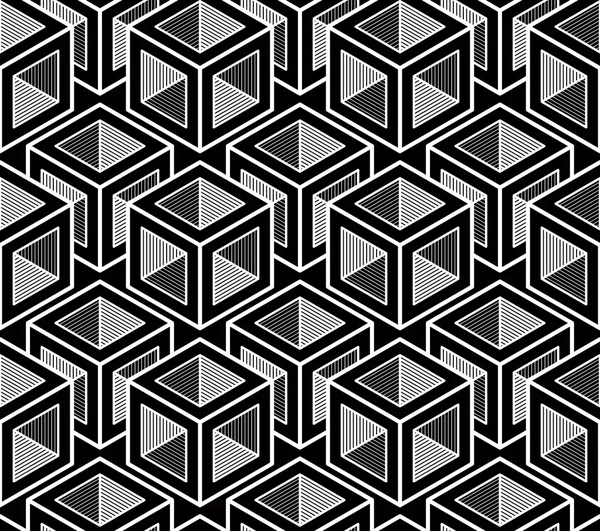 Ilusivo patrón geométrico abstracto sin costura . — Archivo Imágenes Vectoriales