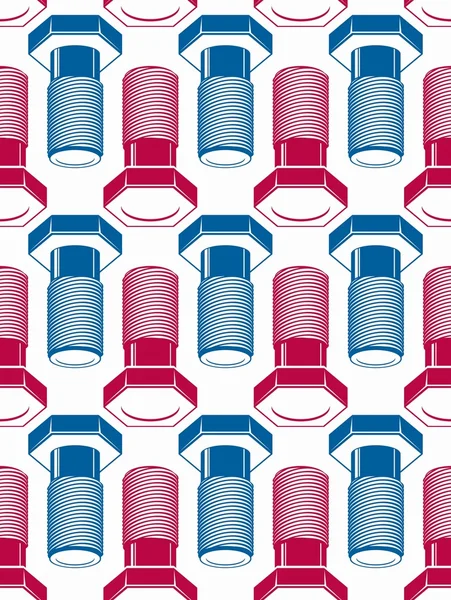 Bolt 3d symmetric seamless pattern — Stok Vektör